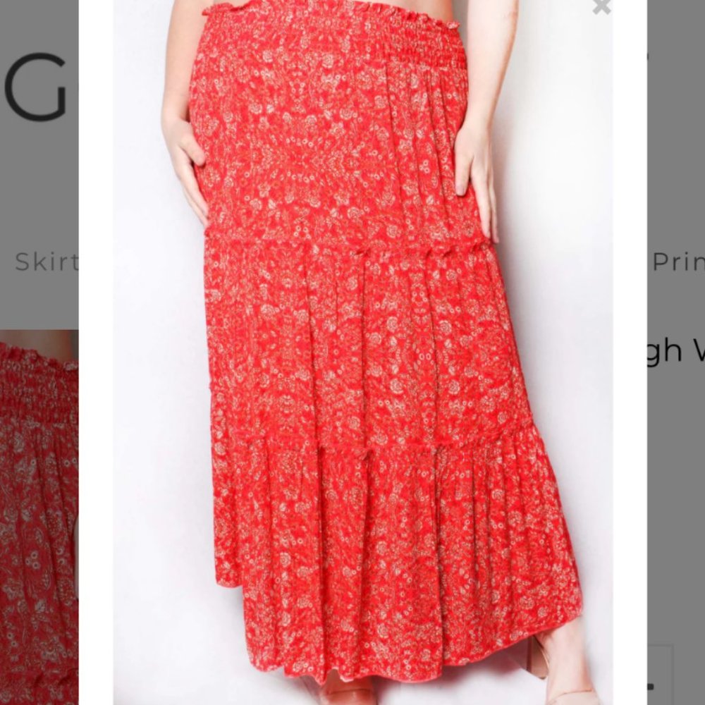 NWT! Hanky Boho Maxi Skirt